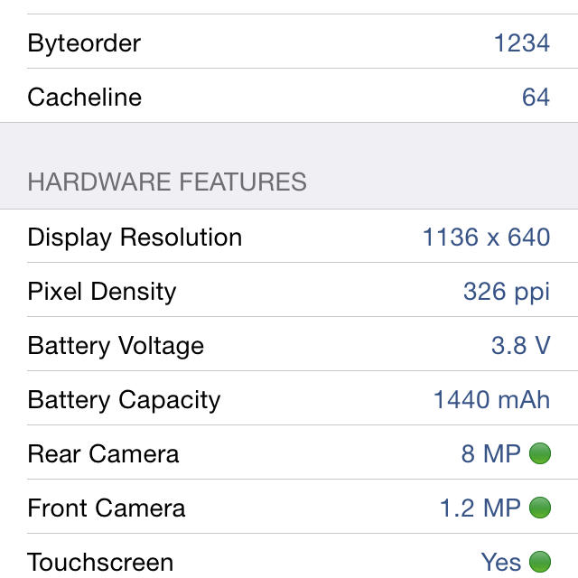 System Status App - Hardware information